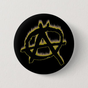 Anarchie (brennender) Knopf Button