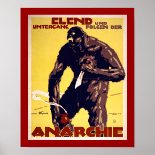 Anarchie - Deutsches WWI-Poster (Grenze) Poster