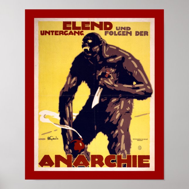 Anarchie - Deutsches WWI-Poster (Grenze) Poster (Vorne)