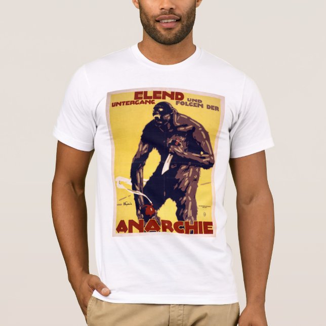 Anarchie - Deutsches WWI-Poster T-Shirt (Vorderseite)