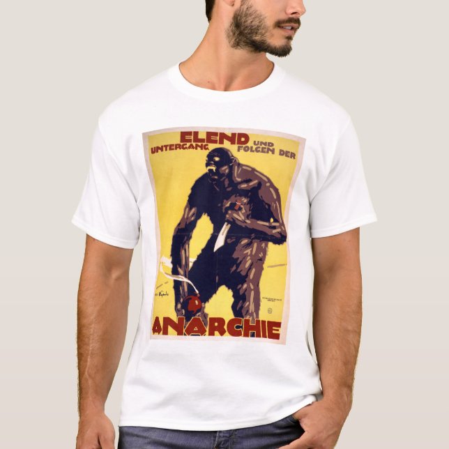 Anarchie - Deutsches WWI-Poster T-Shirt (Vorderseite)