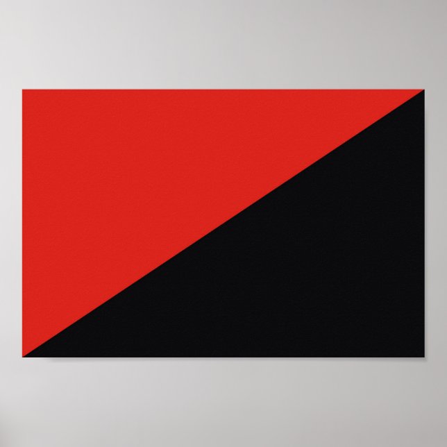 Anarchie Flaggensymbol Punk Kommunismus Sozialismu Poster (Vorne)