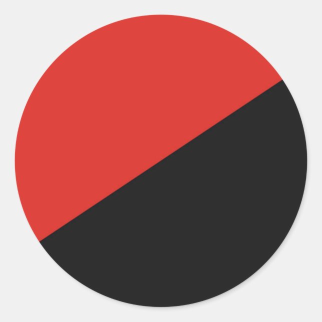 Anarchie Flaggensymbol Punk Kommunismus Sozialismu Runder Aufkleber (Vorderseite)