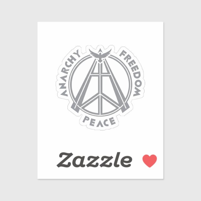 Anarchie, Freiheit & Frieden: Das moderne Anarchie Aufkleber (Blatt)