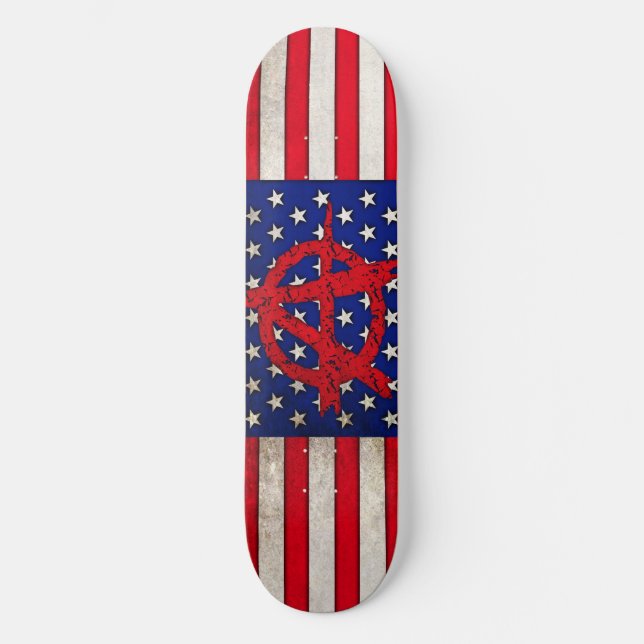 Anarchie in den USA Skateboard (Vorderseite)