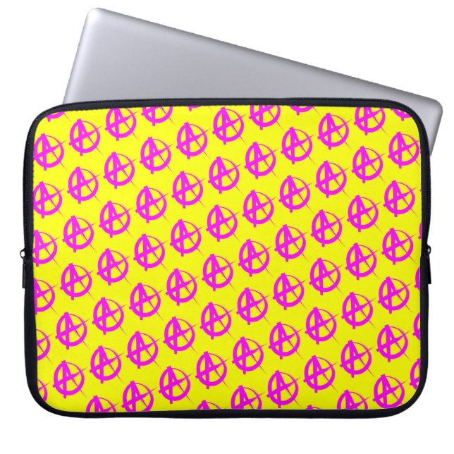 Anarchie Muster Laptopschutzhülle (Vorderseite)