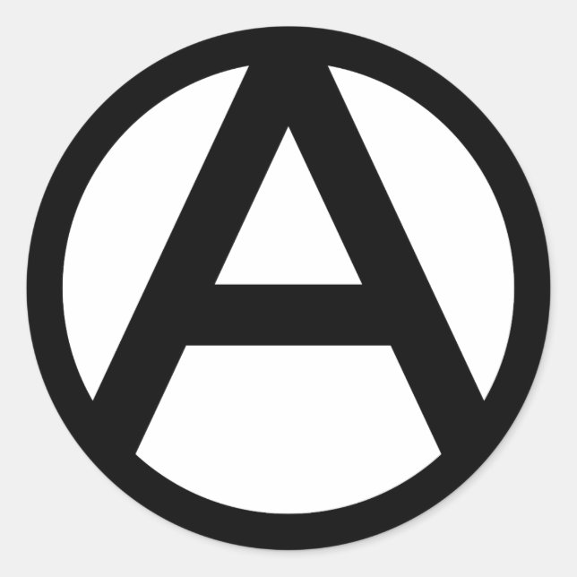 Anarchie Runder Aufkleber (Vorderseite)