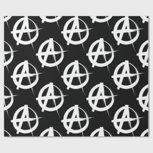 Anarchie-Symbol in Schwarz-Weiß Geschenkpapier