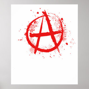 Anarchie-Symbol vintage Poster