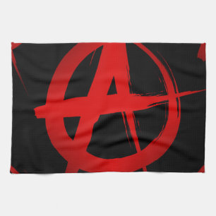 Anarchiesymbol Geschirrtuch