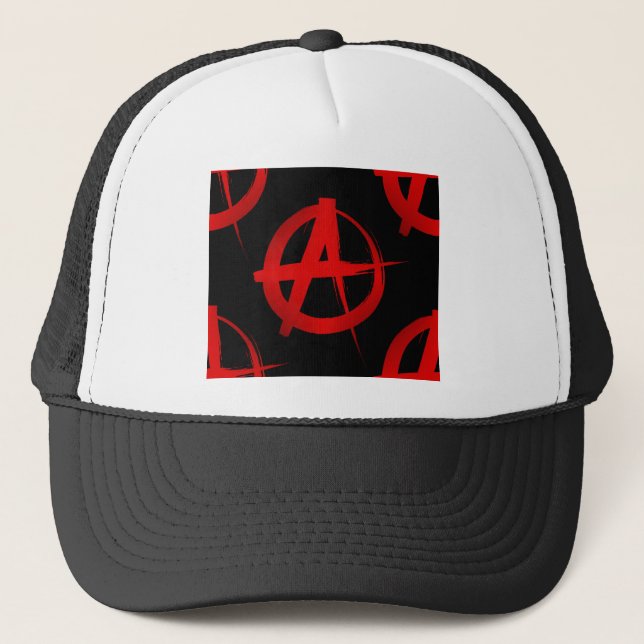 Anarchiesymbol Truckerkappe (Vorderseite)