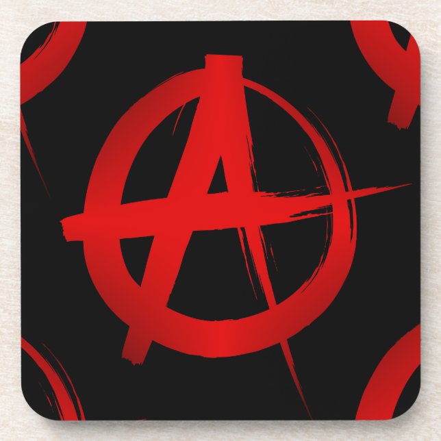 Anarchiesymbol Untersetzer (Vorderseite)