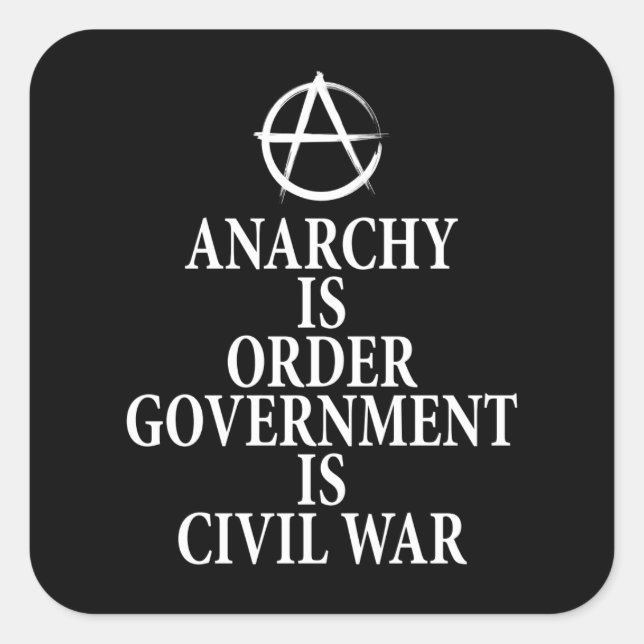 Anarchieziffer Quadratischer Aufkleber (Vorderseite)