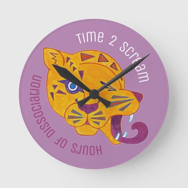 Anarchisches Gift Leopard Runde Wanduhr (Vorderseite)