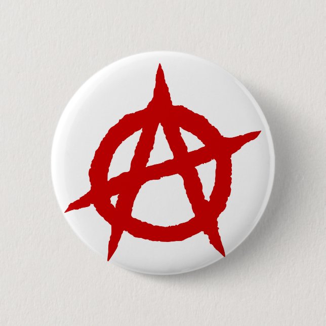 Anarchisches Symbol roter Punk Musik Kultur Zeiche Button (Vorderseite)