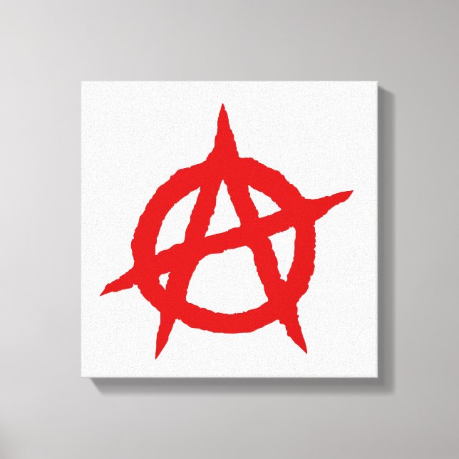 Anarchisches Symbol roter Punk Musik Kultur Zeiche Leinwanddruck (Vorderseite)