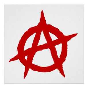Anarchisches Symbol roter Punk Musik Kultur Zeiche Poster