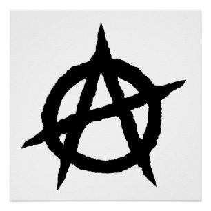 Anarchisches Symbol schwarze Punk-Kultur Zeichen C Poster
