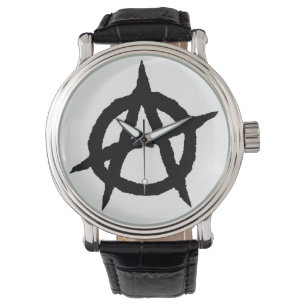 Anarchisches Symbol schwarze Punk Musik Kultur Zei Armbanduhr