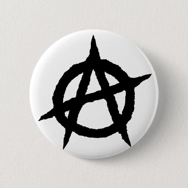 Anarchisches Symbol schwarze Punk Musik Kultur Zei Button (Vorderseite)