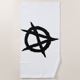 Anarchisches Symbol schwarze Punk Musik Kultur Zei Strandtuch
