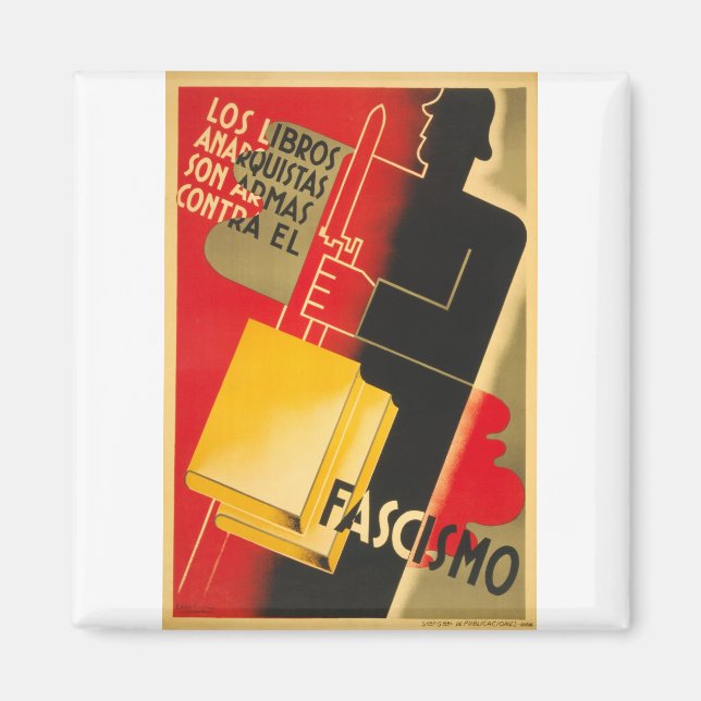 Anarchist/Facismus-Seltenes Poster des Zivilen Kri Magnet (Vorne)