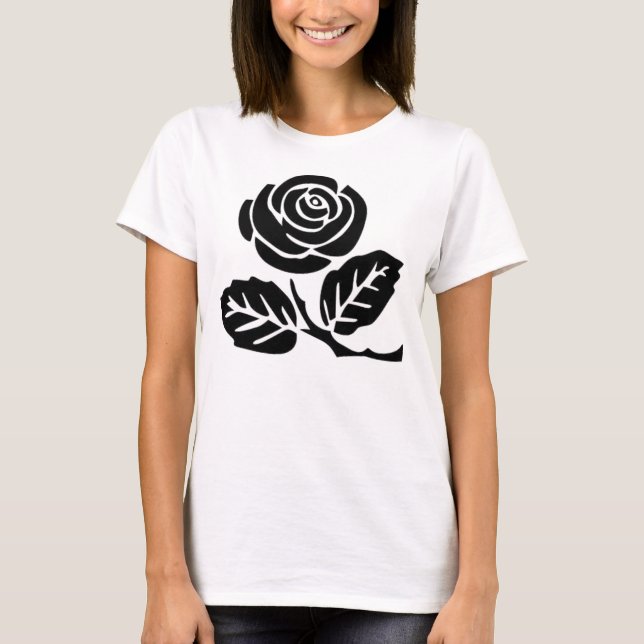 Anarchist-Panzerspitze mit schwarzer Rose T-Shirt (Vorderseite)