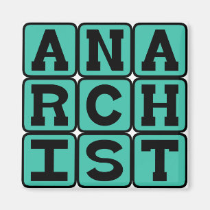 Anarchist, unterstützende Anarchie Magnet