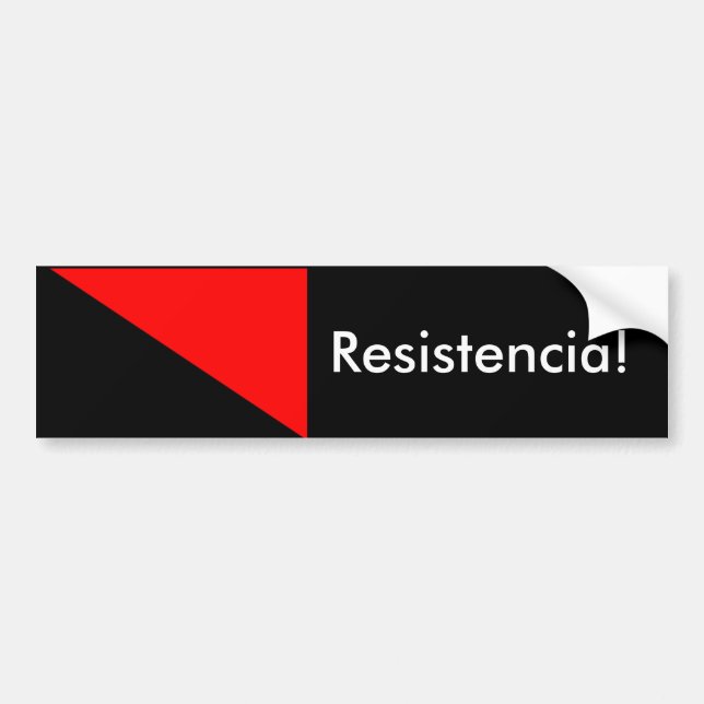 Anarchisten-Flagge: Resistencia! Autoaufkleber (Vorne)