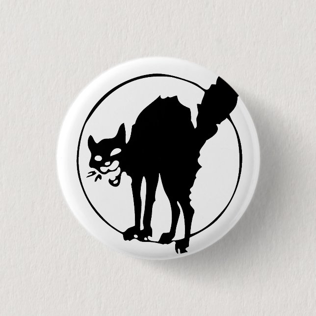 Anarchisten-Katze Button (Vorderseite)