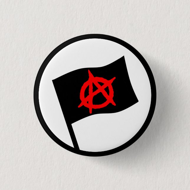Anarchistenflagge Button (Vorderseite)
