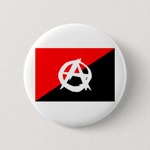 Anarchistenflagge mit a-Symbol Button