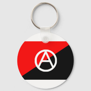 Anarchistenflagge mit a-Symbol Schlüsselanhänger