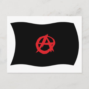 Anarchistische Bewegungsflagge Postkarte
