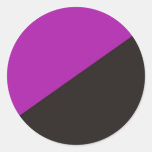 Anarchistische Feministenflagge lila schwarze Anar Runder Aufkleber
