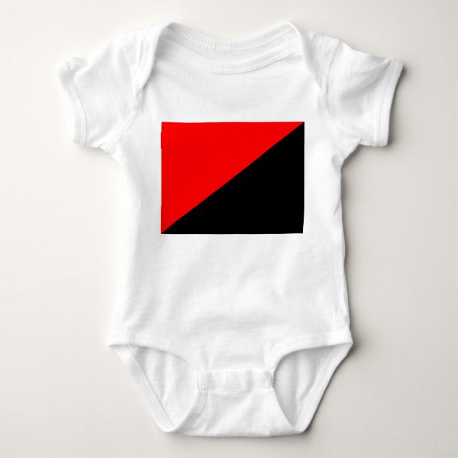 Anarchistische Flagge (Anarchismus) Baby Strampler (Vorderseite)