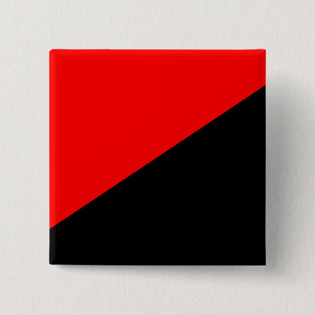 Anarchistische Flagge (Anarchismus) Button (Vorderseite)
