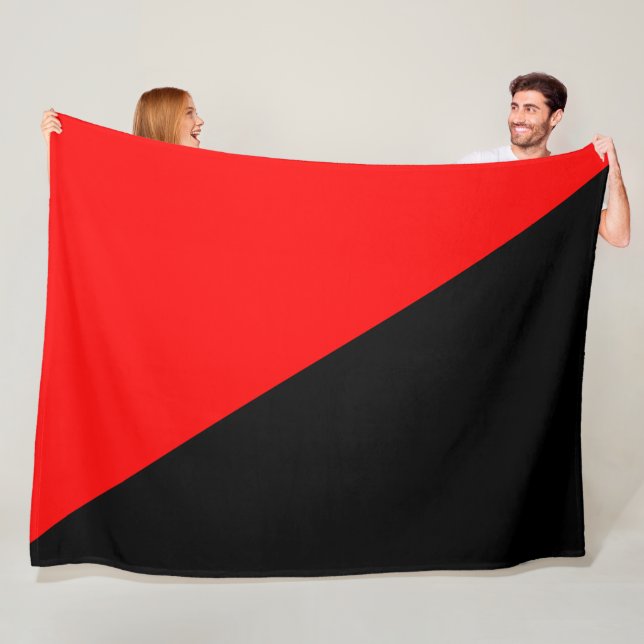 Anarchistische Flagge (Anarchismus) Fleecedecke (Beispiel)
