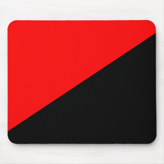 Anarchistische Flagge (Anarchismus) Mousepad (Vorne)