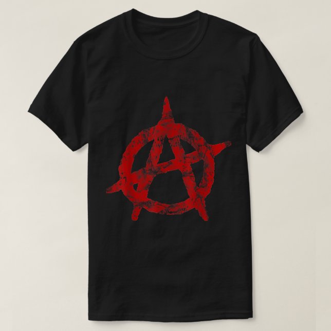 Anarchistisches Symbol erschütterte politische Ana T-Shirt (Design vorne)