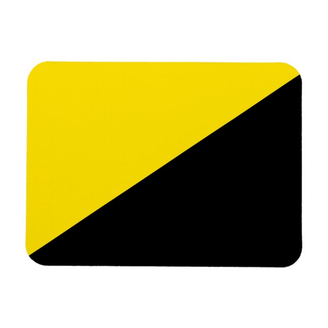 Anarcho Kapitalismus Flaggenanarchie Symbol schwar Magnet (Horizontal)