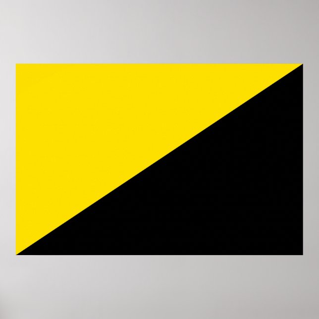 Anarcho Kapitalismus Flaggenanarchie Symbol schwar Poster (Vorne)