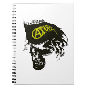 Anarcho Kapitalist Tattered Flagge mit Dame Notizblock