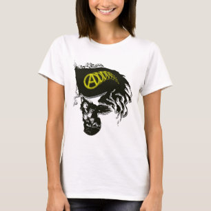 Anarcho Kapitalist Tattered Flagge mit Dame T-Shirt