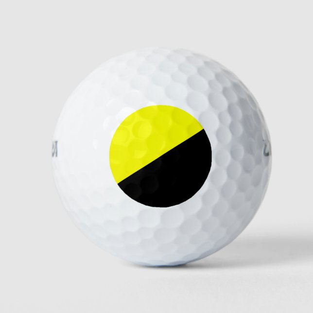 Anarcho-kapitalistische Flagge Golfball (Vorderseite)