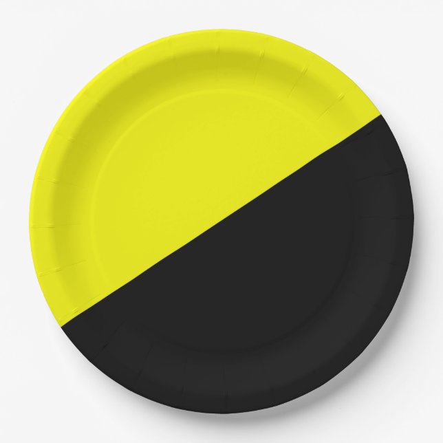 Anarcho-kapitalistische Flagge Pappteller (Vorderseite)