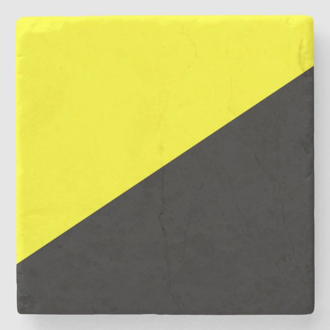 Anarcho-kapitalistische Flagge Steinuntersetzer (Vorderseite)