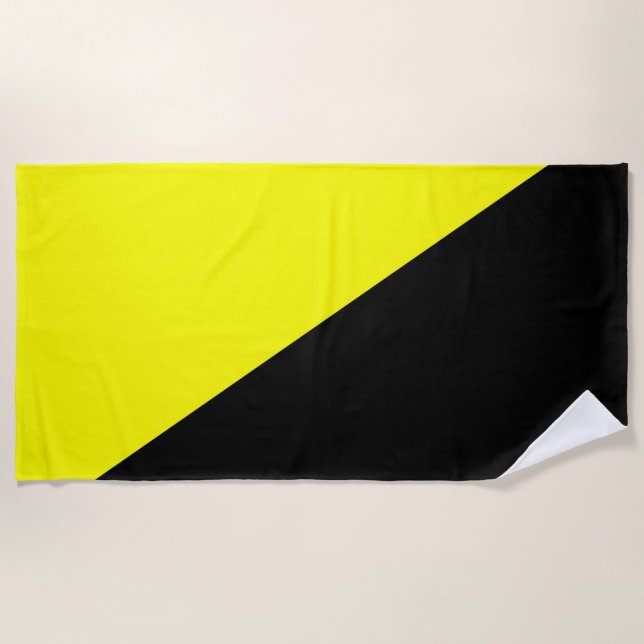Anarcho-kapitalistische Flagge Strandtuch (Vorderseite)