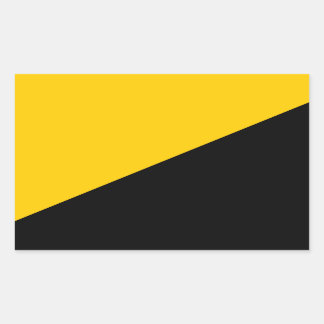 Anarcho kapitalistisches Schwarzes und gelb Rechteckiger Aufkleber