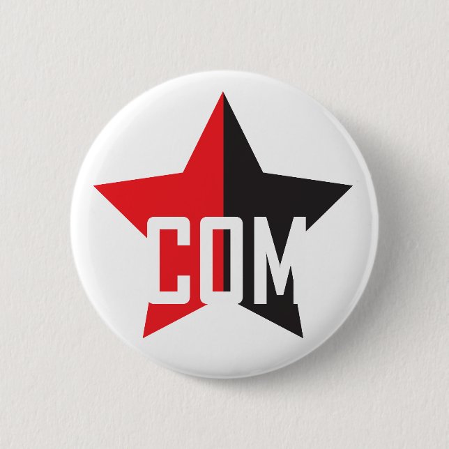 Anarcho-Kommunistischer Stern Button (Vorderseite)
